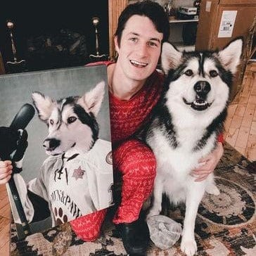 The Ice Hockey Player - Custom Pet Canvas