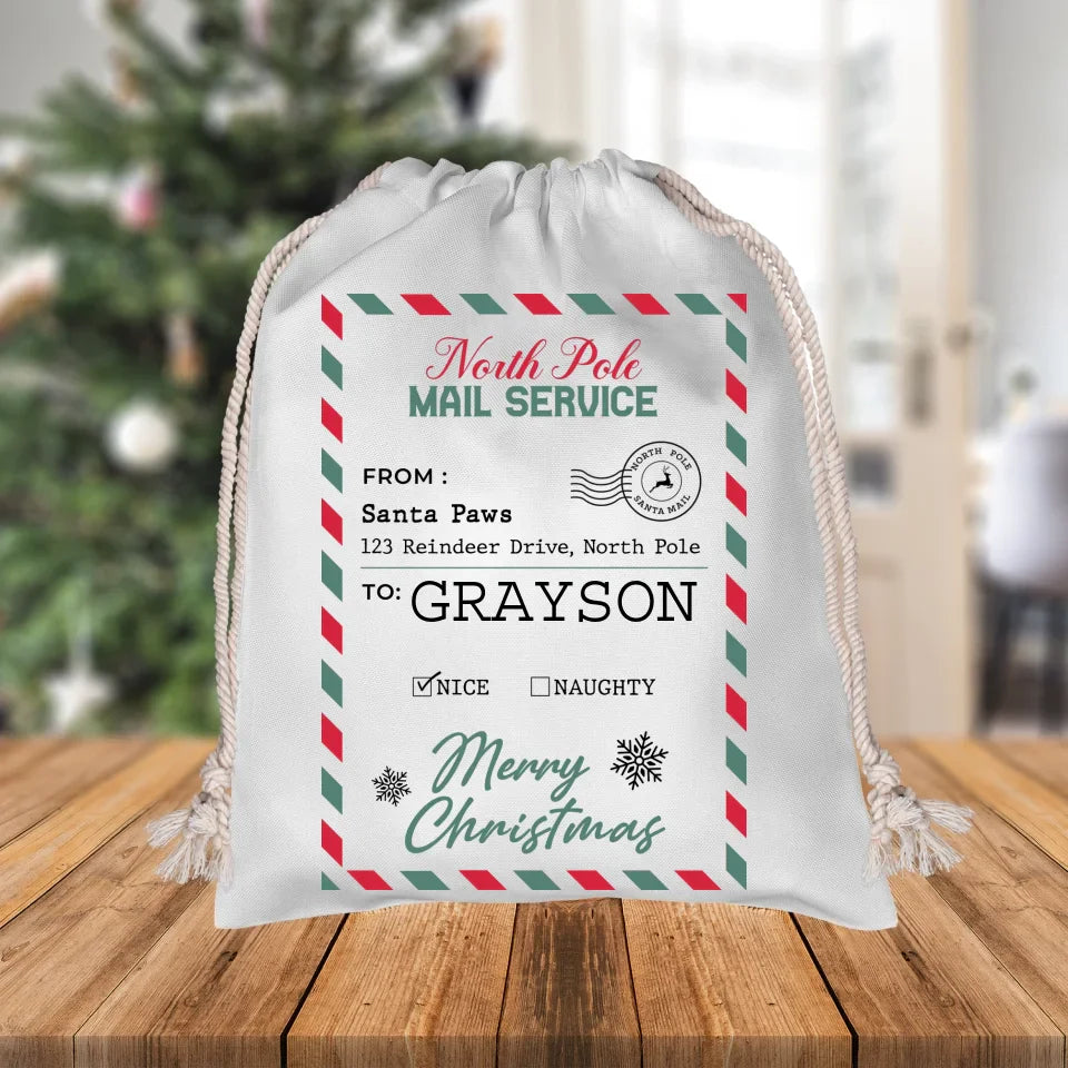 Custom Name Christmas Gift Sack