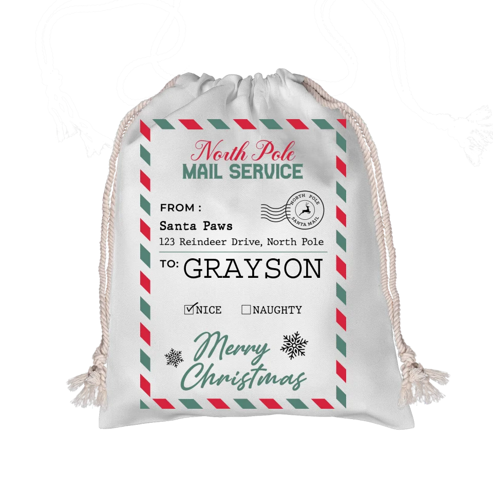 Custom Name Christmas Gift Sack