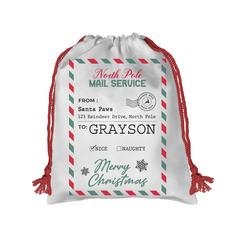 Custom Name Christmas Gift Sack