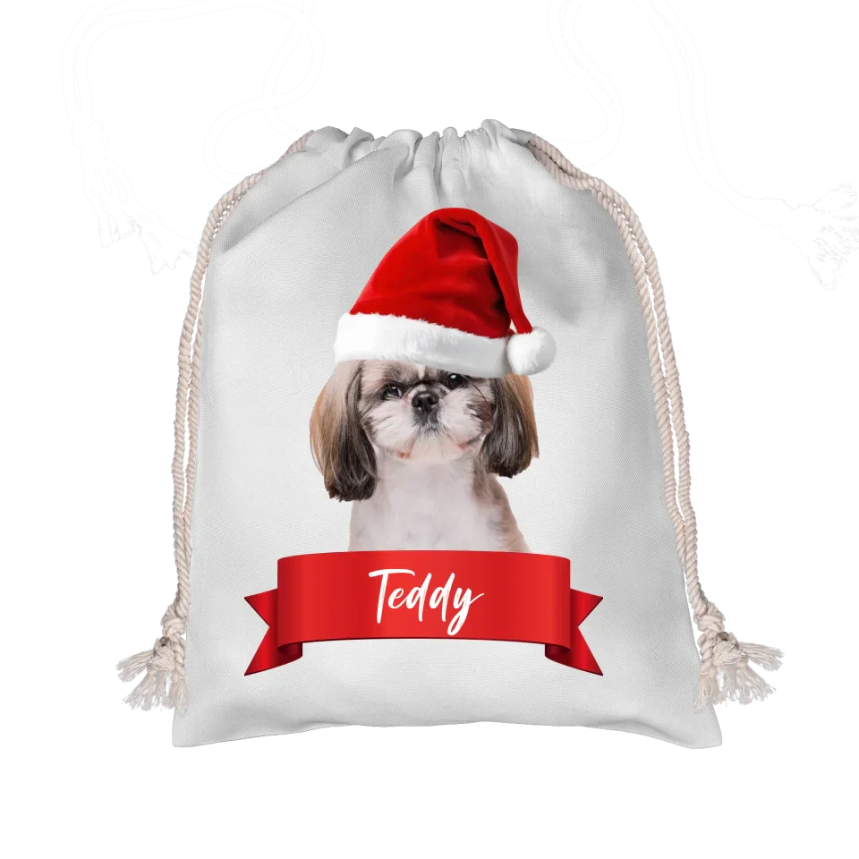 Custom Photo Upload Christmas Gift Sack