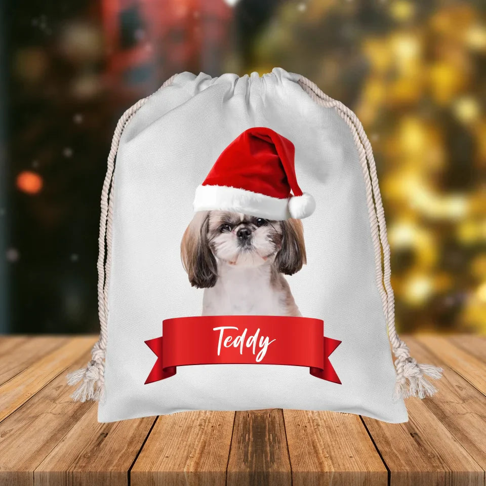 Custom Photo Upload Christmas Gift Sack