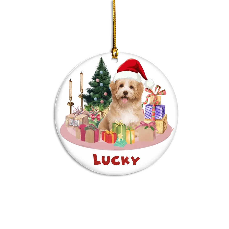 Custom Vintage Christmas Scene Ornament