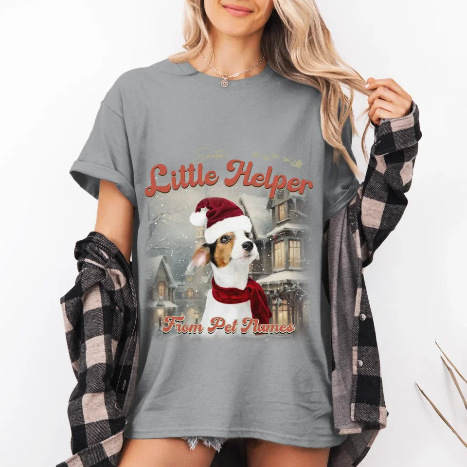 Custom Vintage Christmas Pet T-Shirt