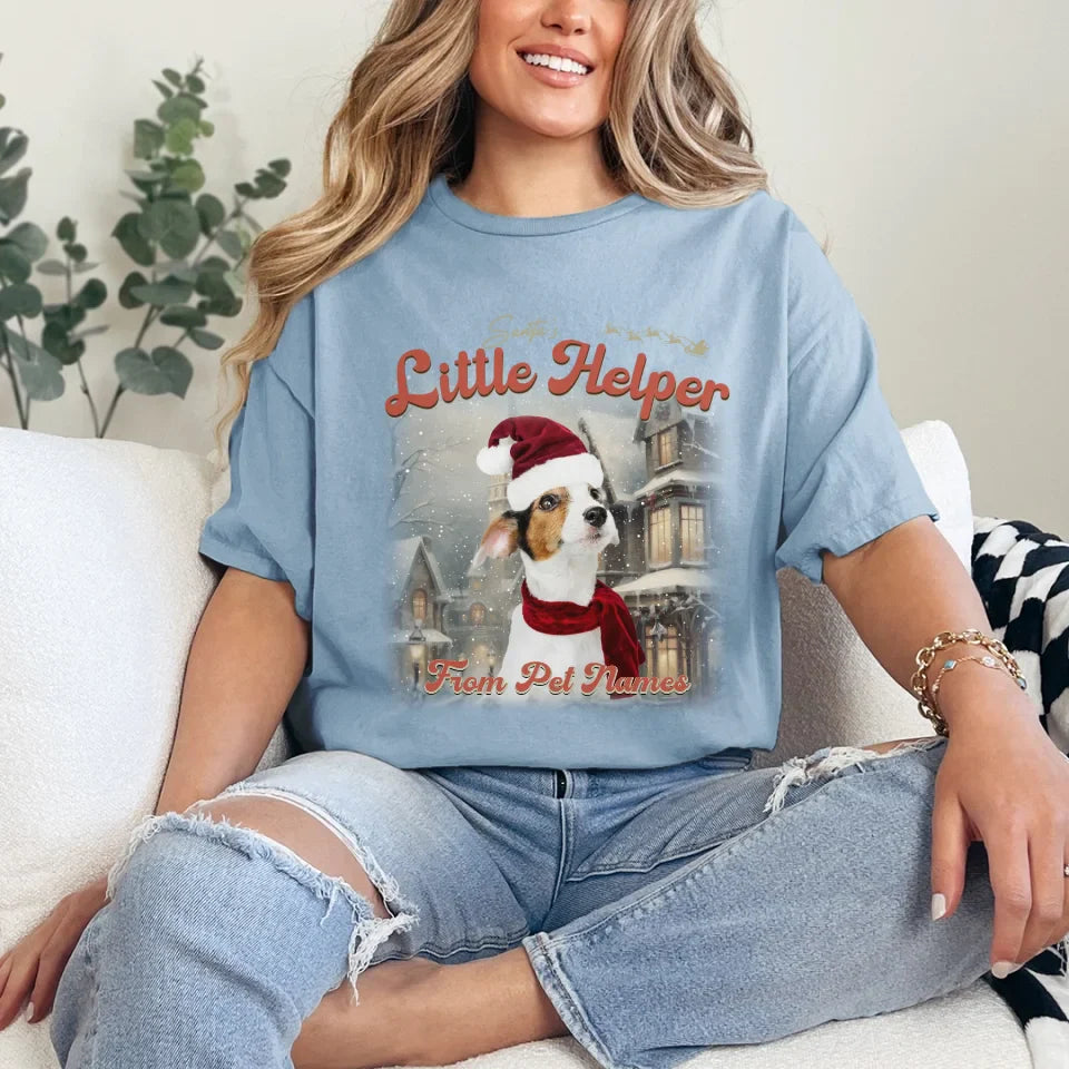 Custom Vintage Christmas Pet T-Shirt