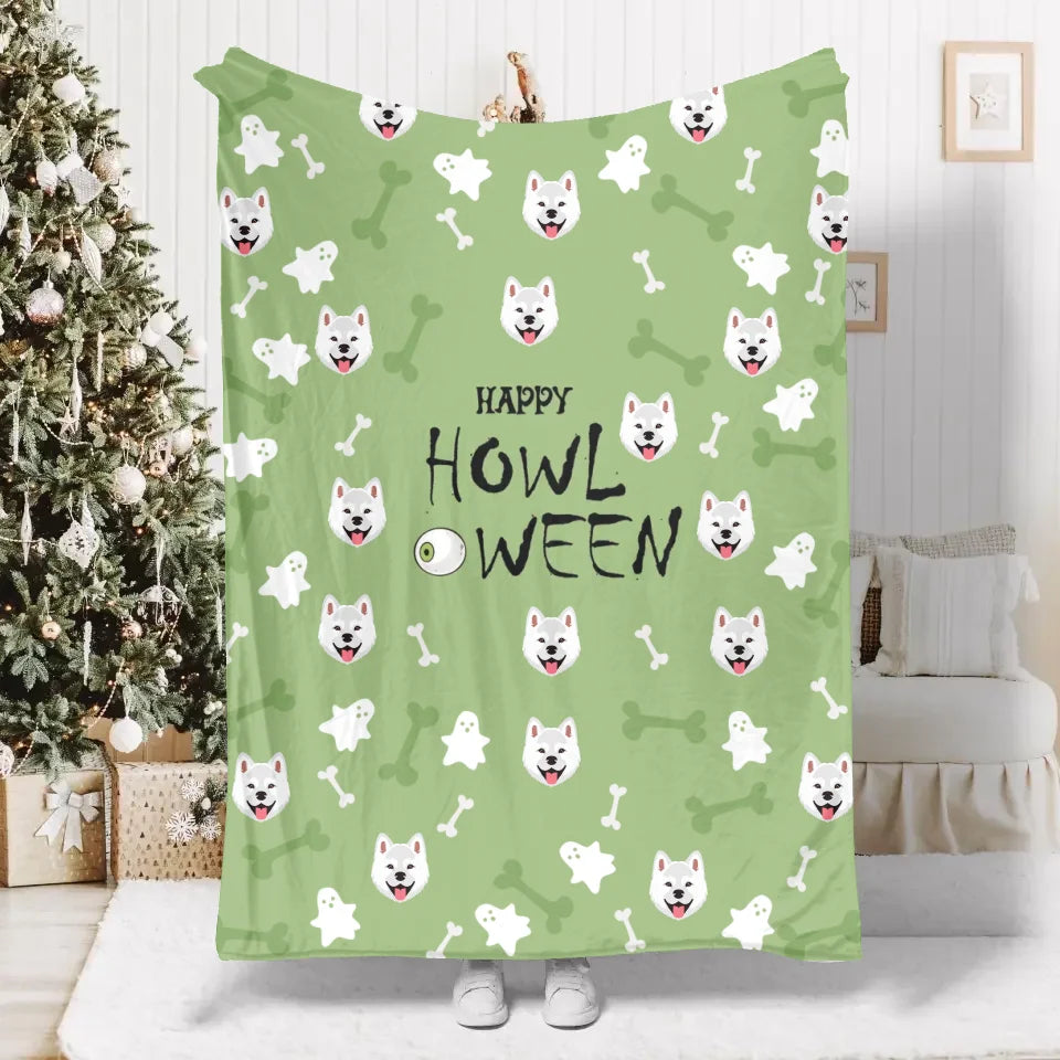 Happy Howloween Blanket with Custom Pet Icon