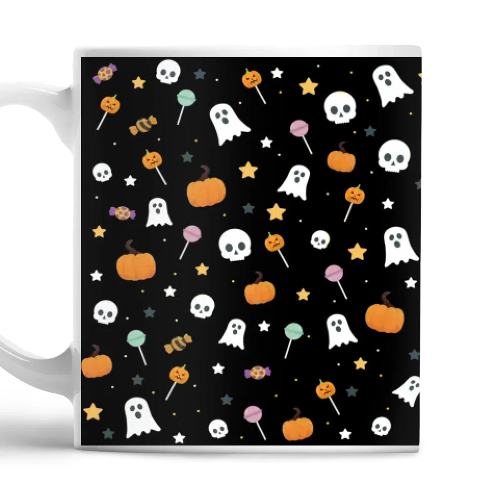 No Tricks Just Treats Mug with Custom Pet Icon