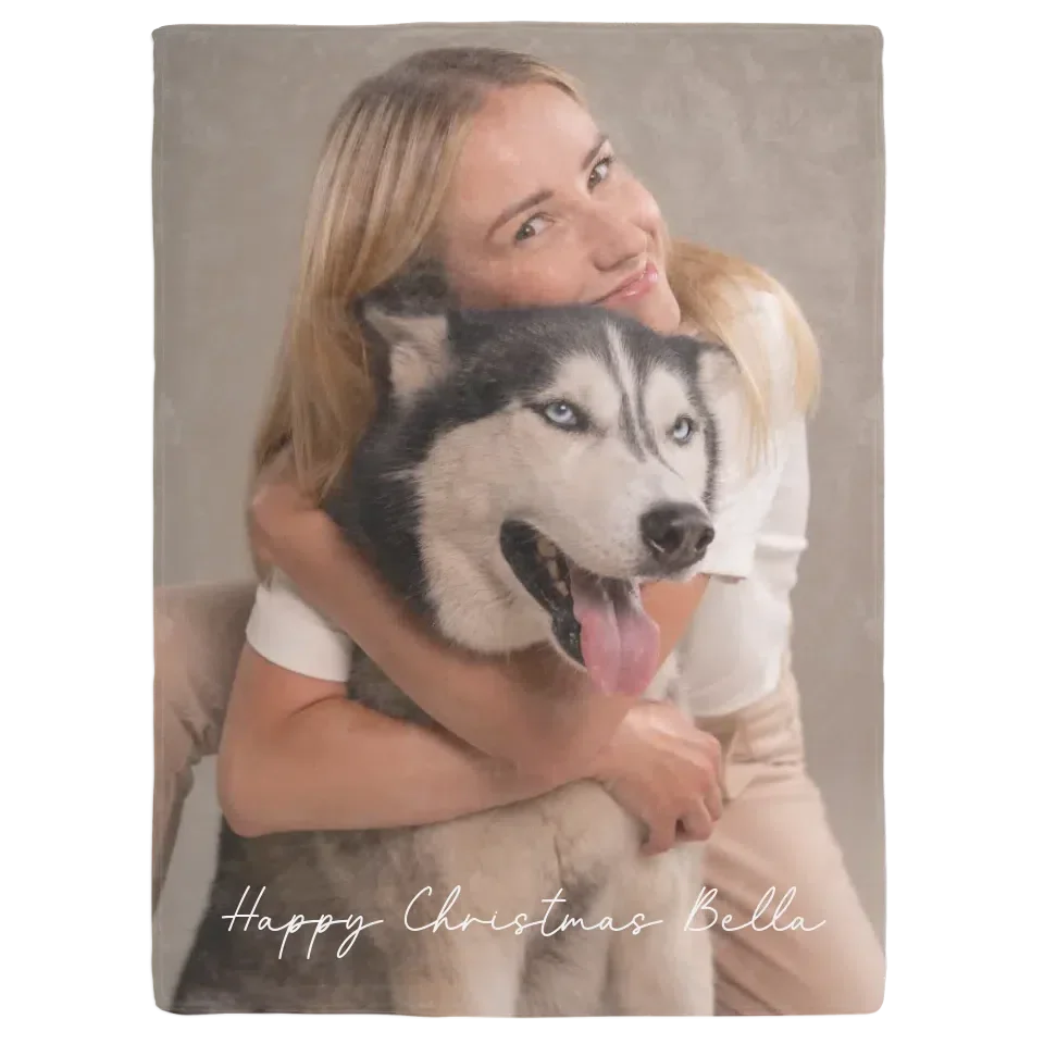 Custom Photo Upload Layout Blanket