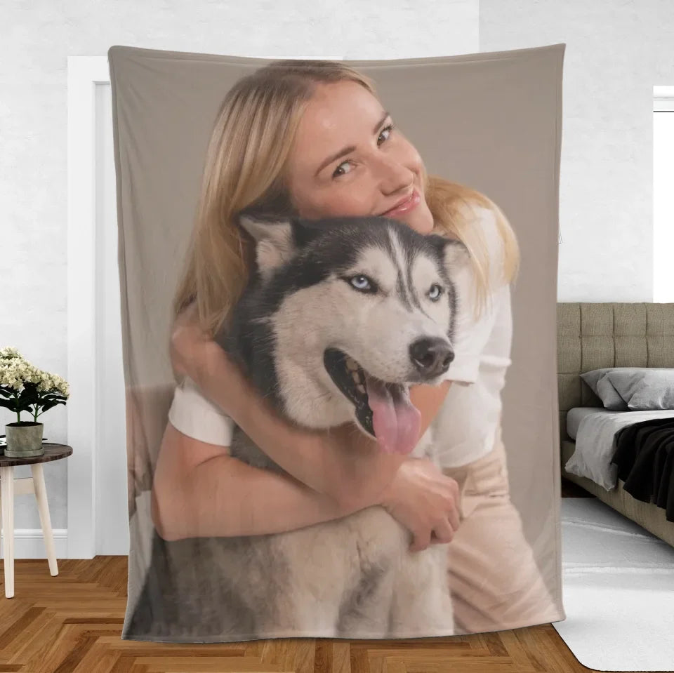Custom Photo Upload Layout Blanket
