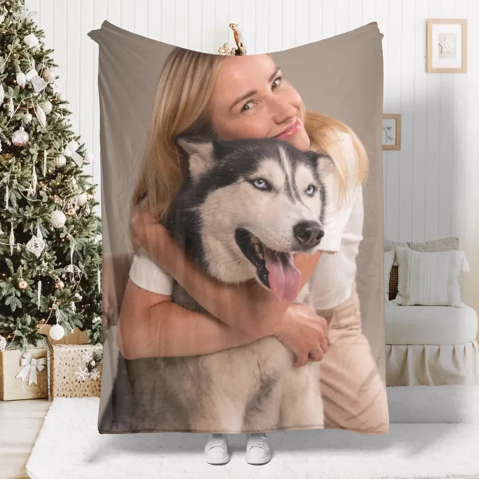 Custom Photo Upload Layout Blanket