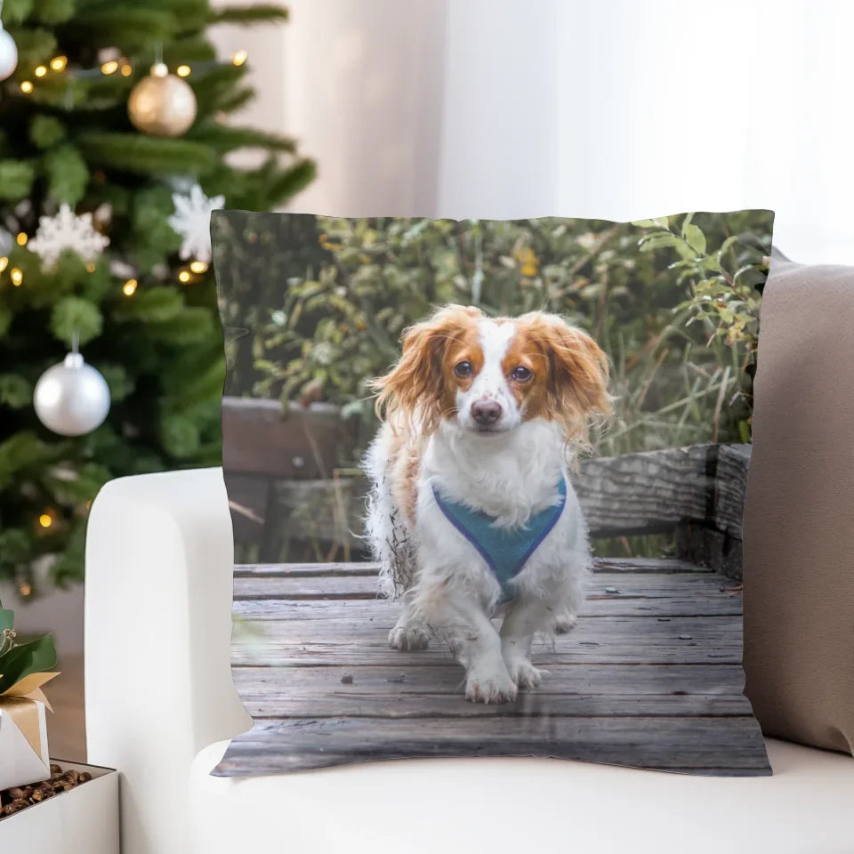 Personalized Photo Upload Throw Pillow