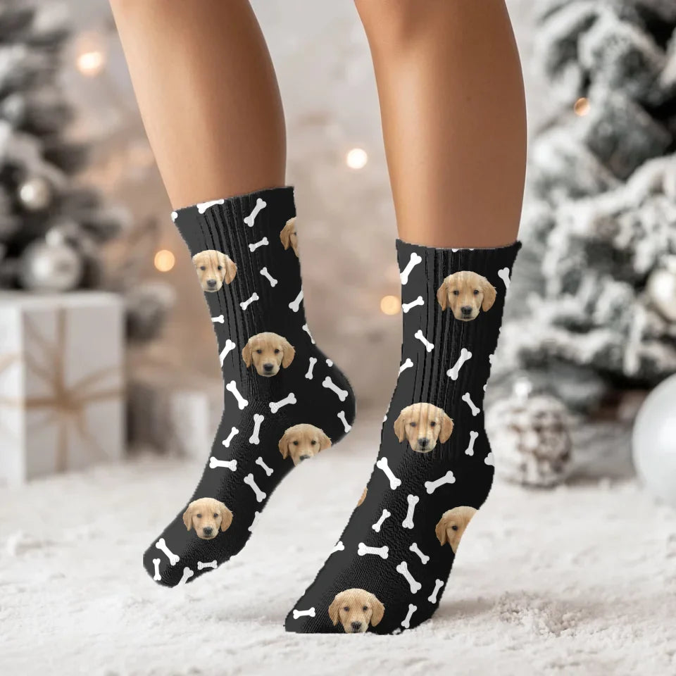 Bone Pattern Pet Face Socks