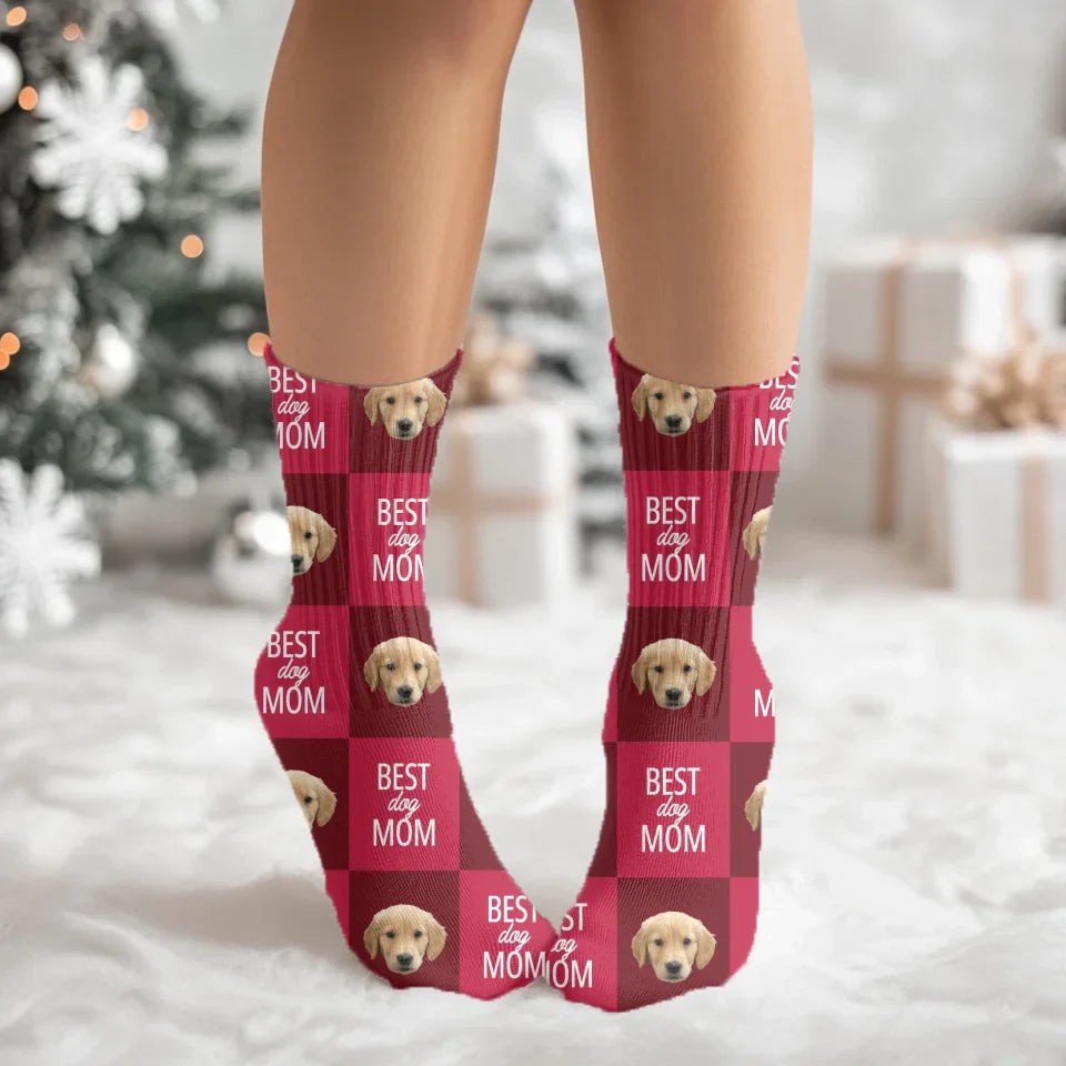 Custom Photo Best Pet Mom / Dad Socks