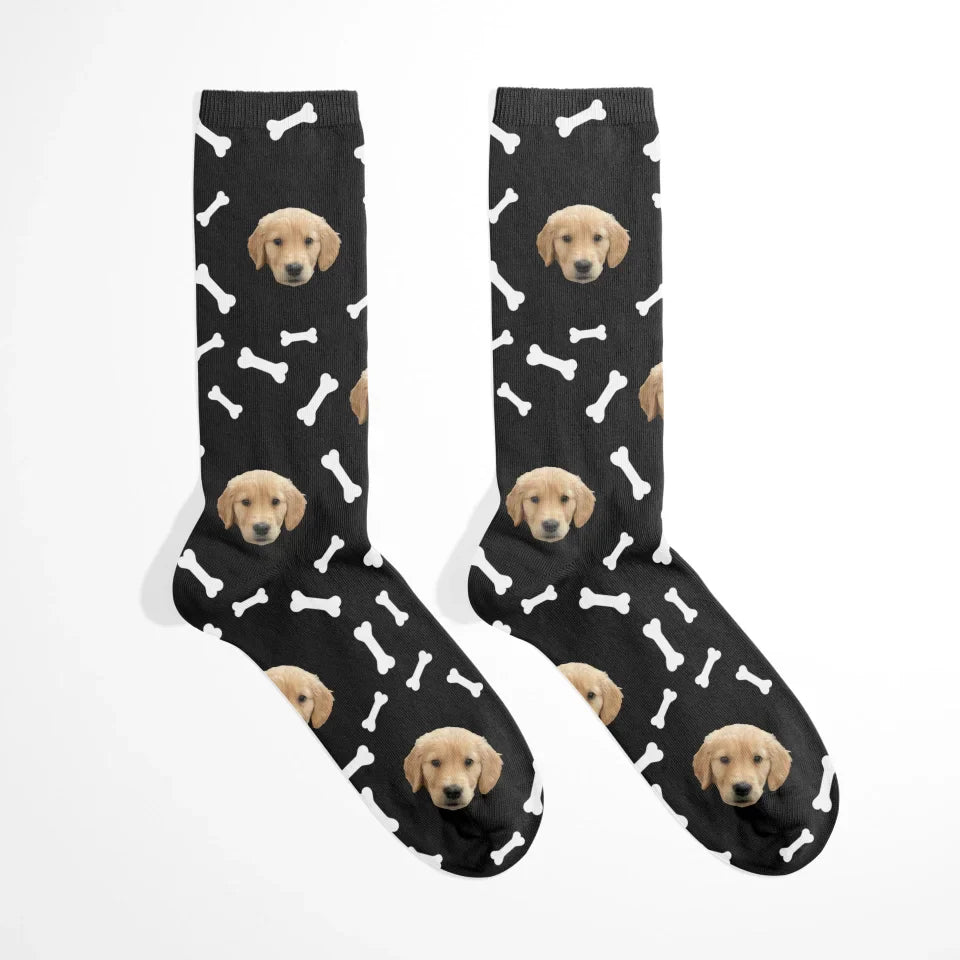Bone Pattern Pet Face Socks
