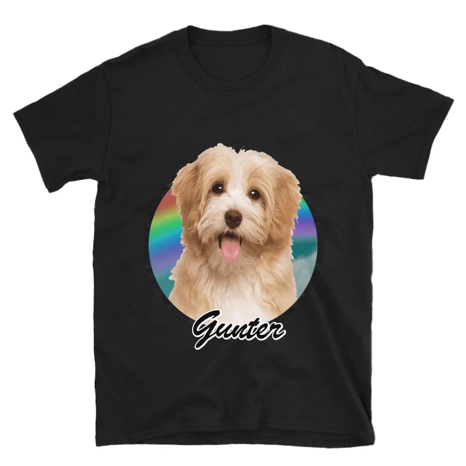 Custom Pet in Circle Photo Upload T-Shirt