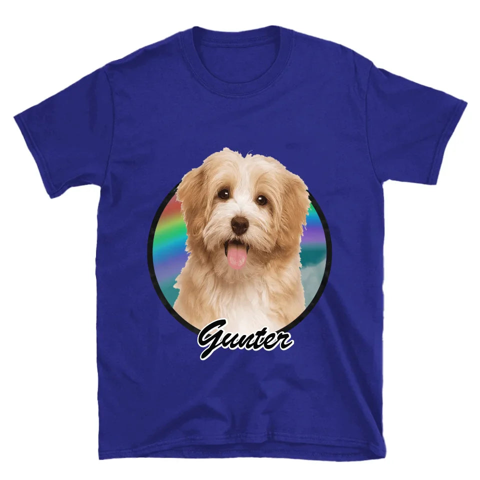 Custom Pet in Circle Photo Upload T-Shirt