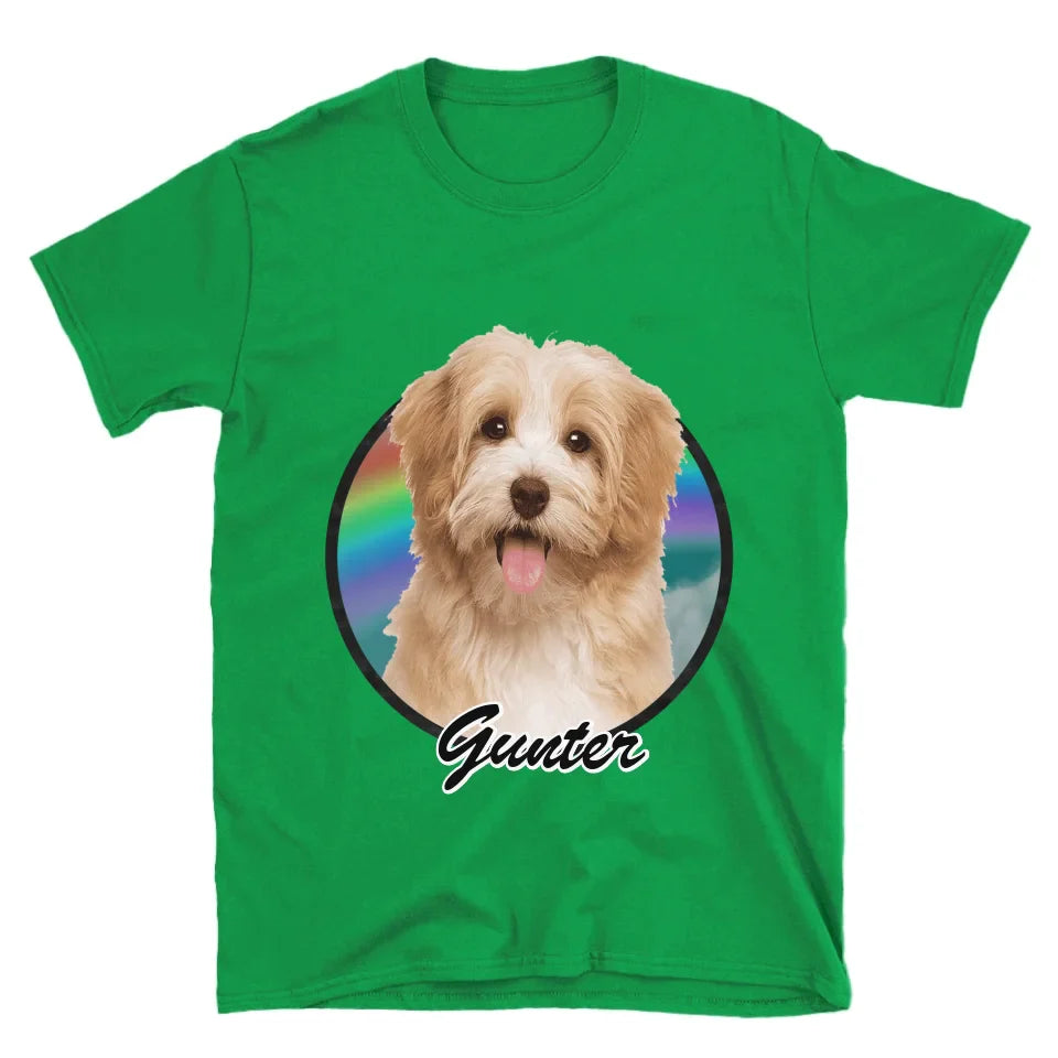 Custom Pet in Circle Photo Upload T-Shirt
