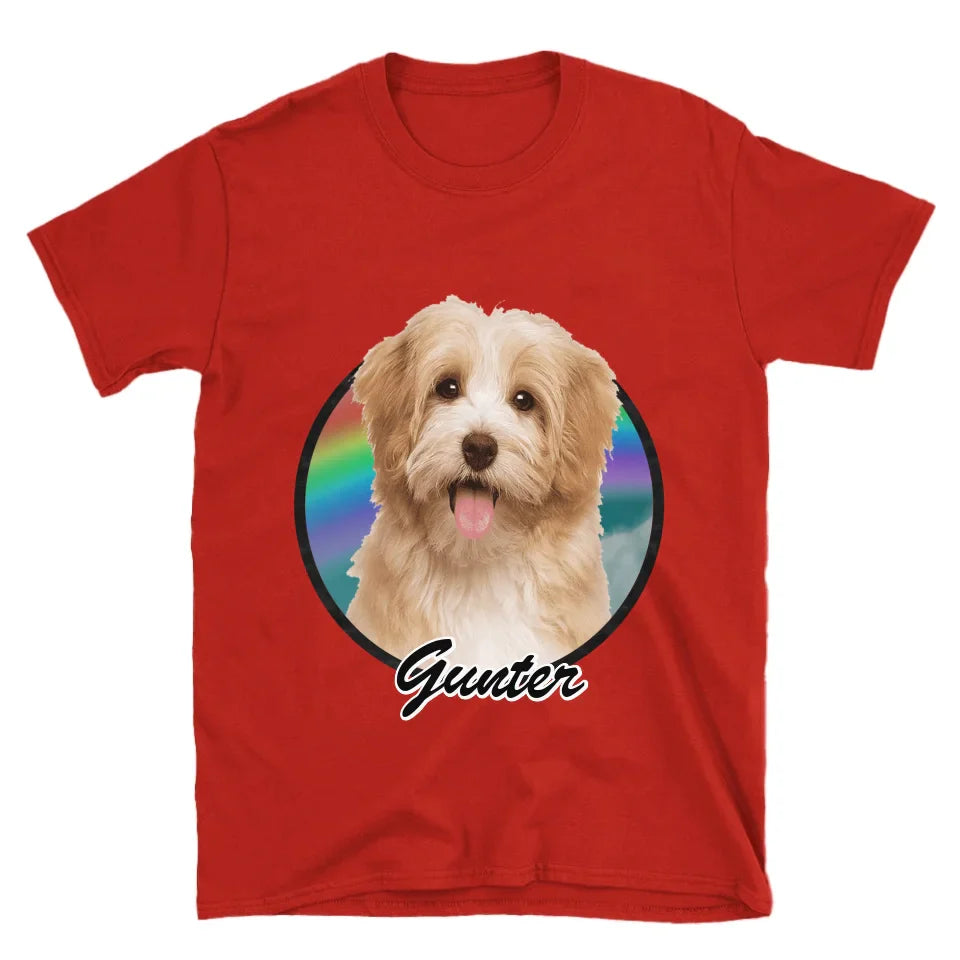 Custom Pet in Circle Photo Upload T-Shirt