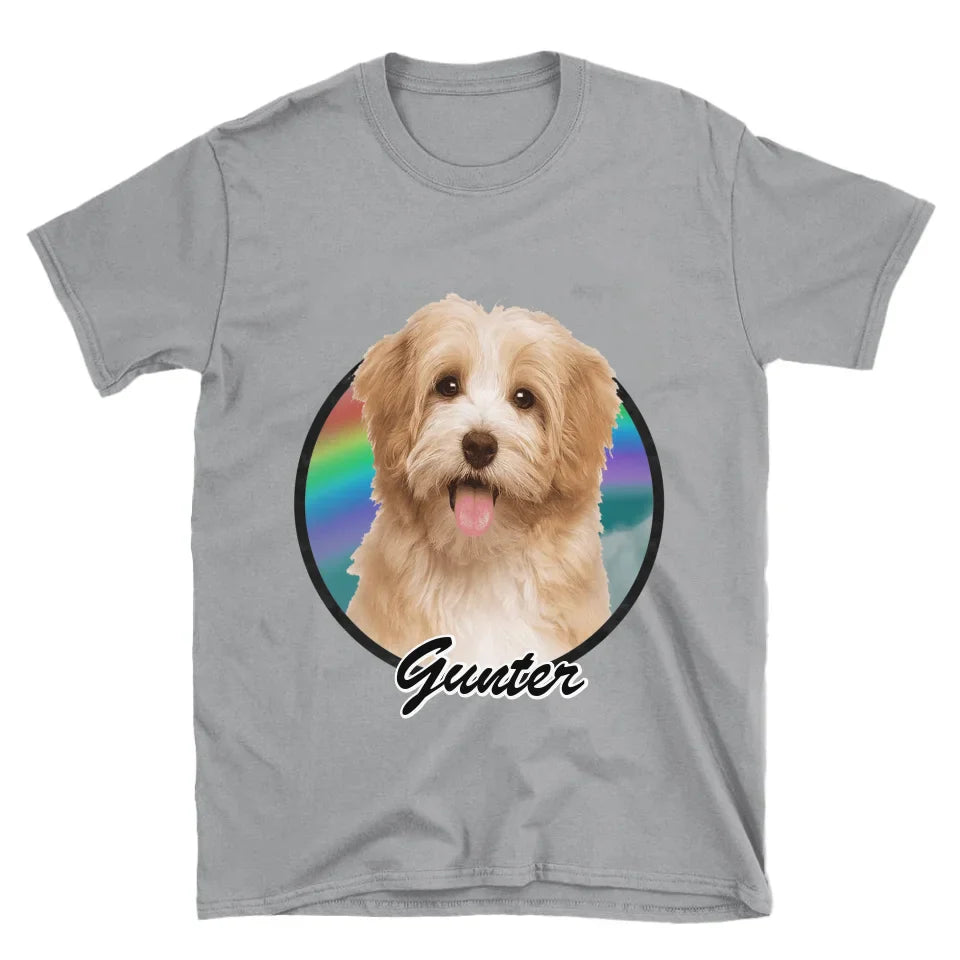 Custom Pet in Circle Photo Upload T-Shirt