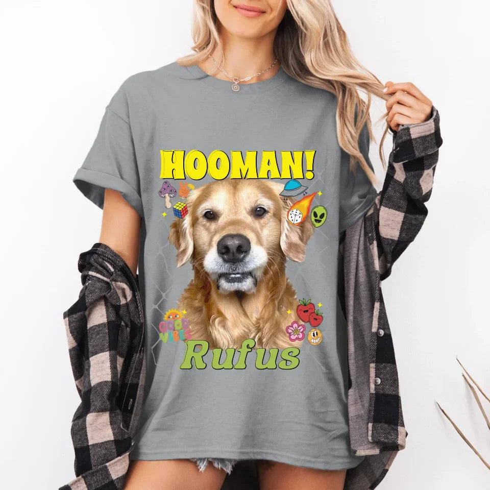Personalized Crazy Pattern Pet Photo T-Shirt