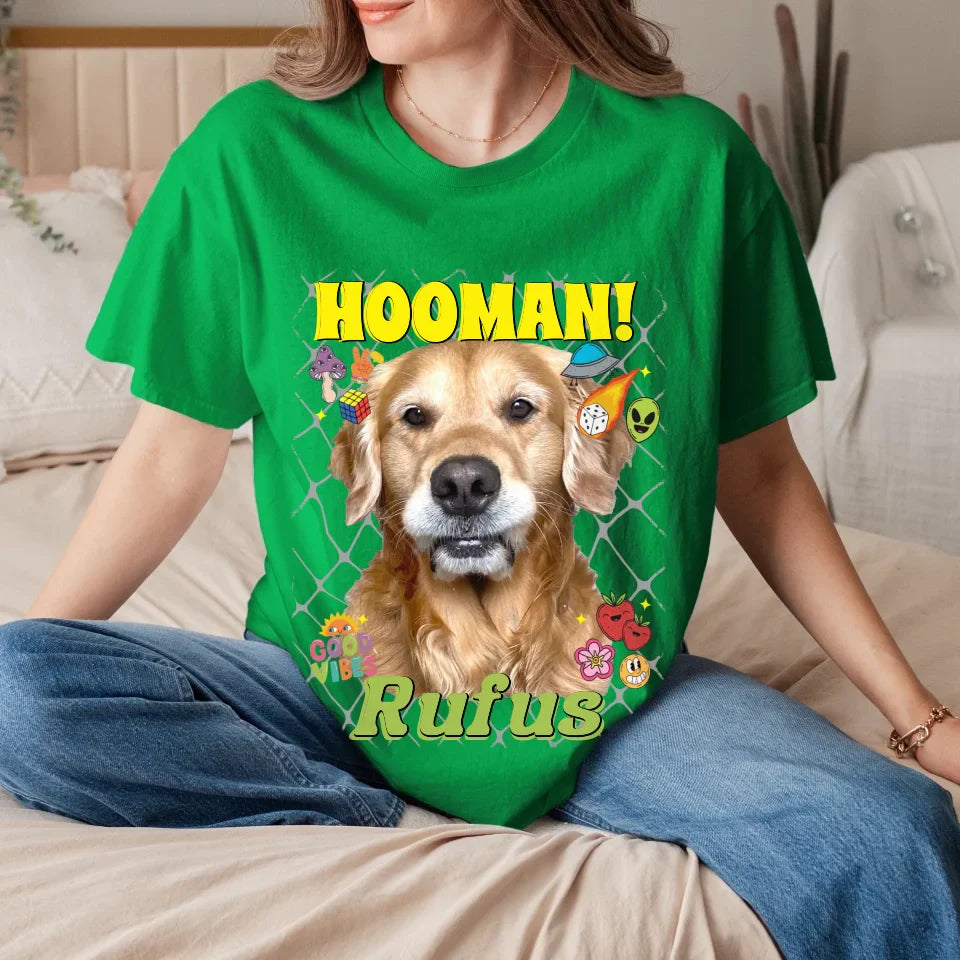 Personalized Crazy Pattern Pet Photo T-Shirt