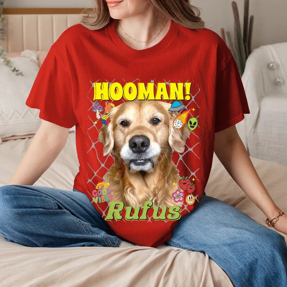 Personalized Crazy Pattern Pet Photo T-Shirt