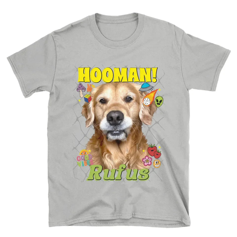 Personalized Crazy Pattern Pet Photo T-Shirt