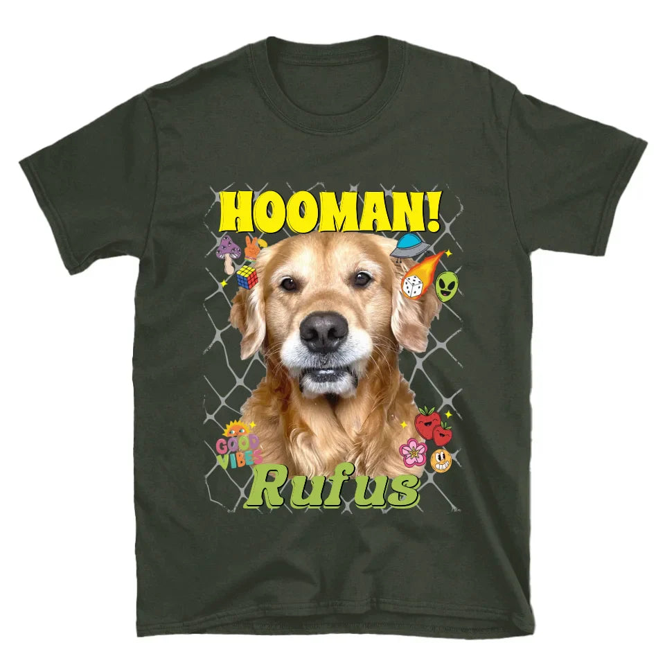 Personalized Crazy Pattern Pet Photo T-Shirt