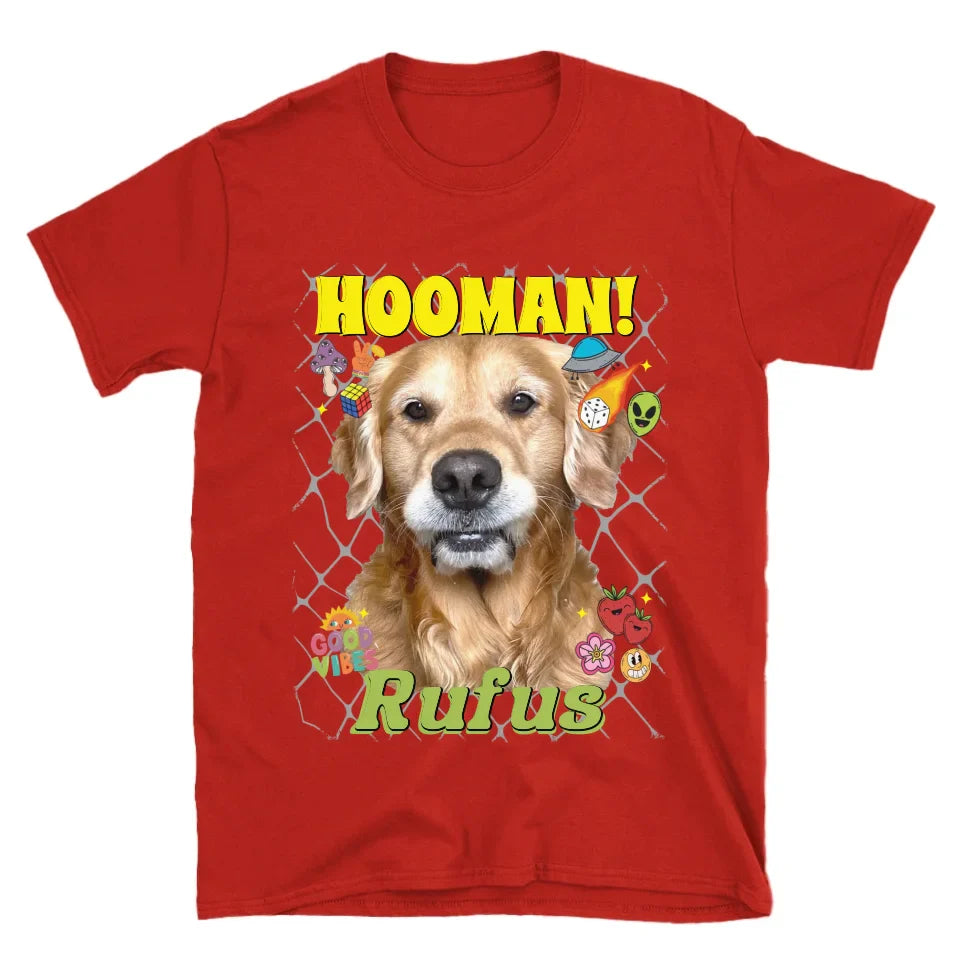 Personalized Crazy Pattern Pet Photo T-Shirt