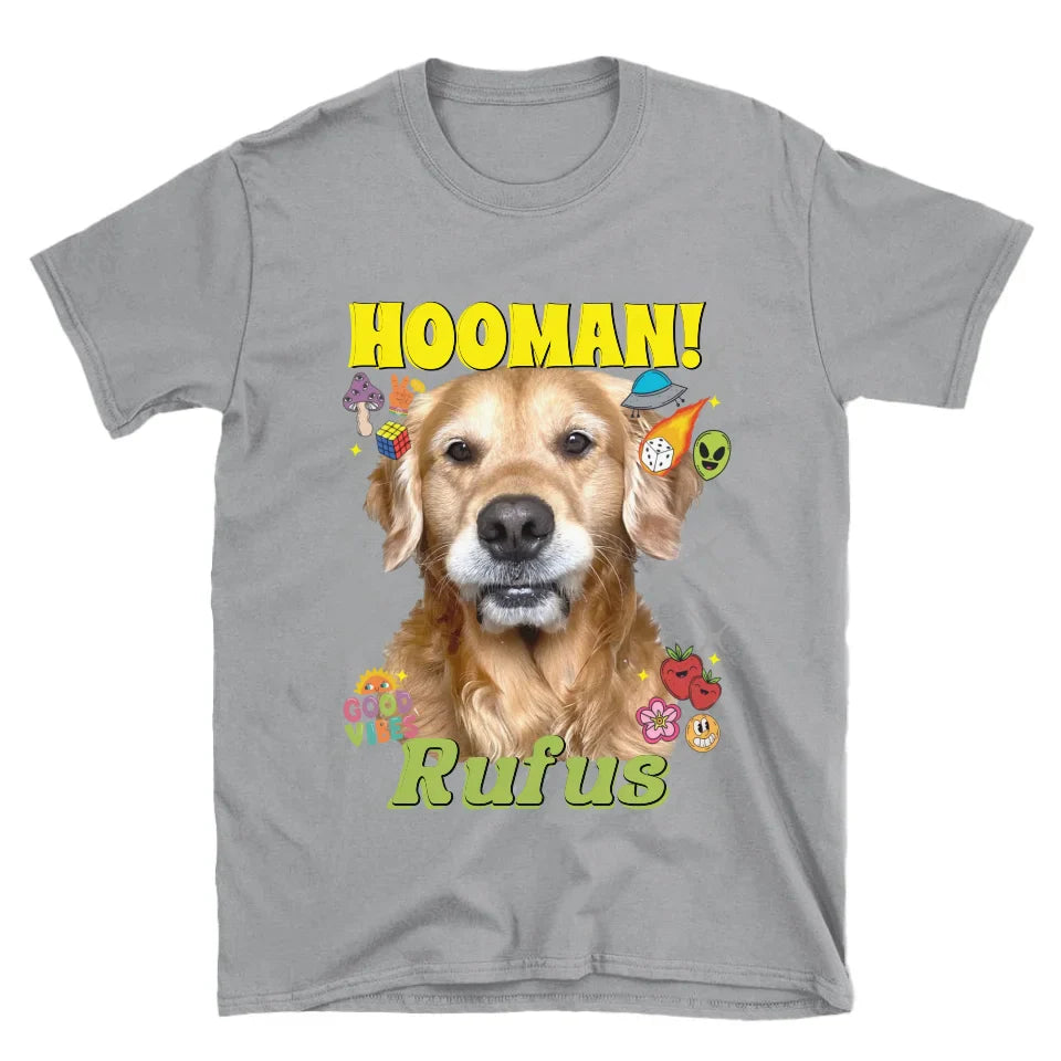 Personalized Crazy Pattern Pet Photo T-Shirt