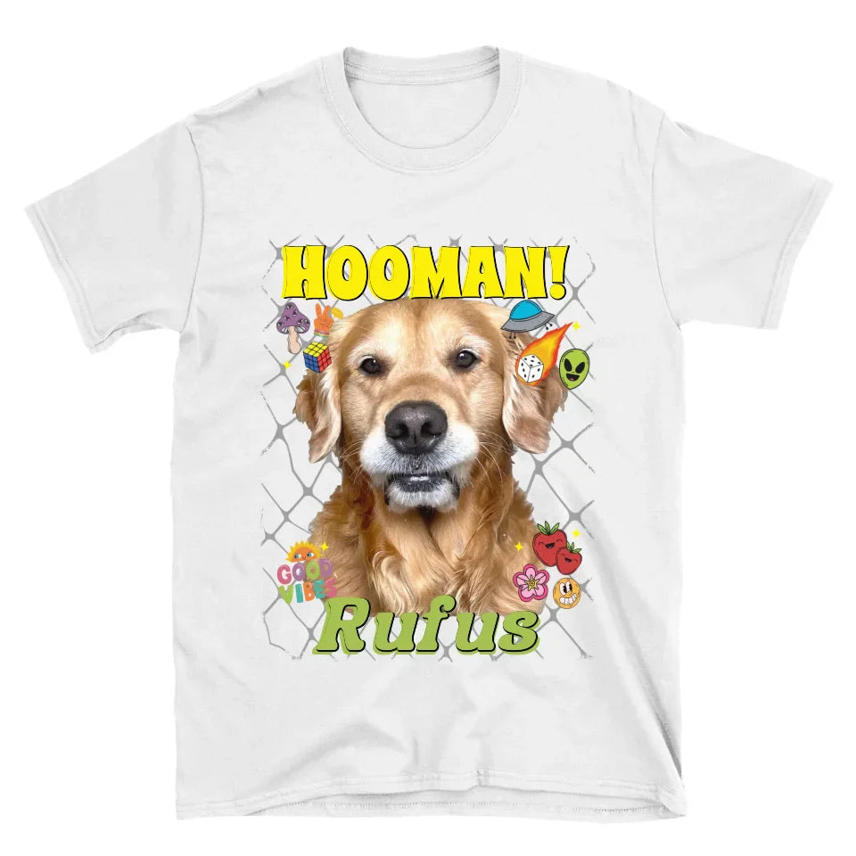 Personalized Crazy Pattern Pet Photo T-Shirt