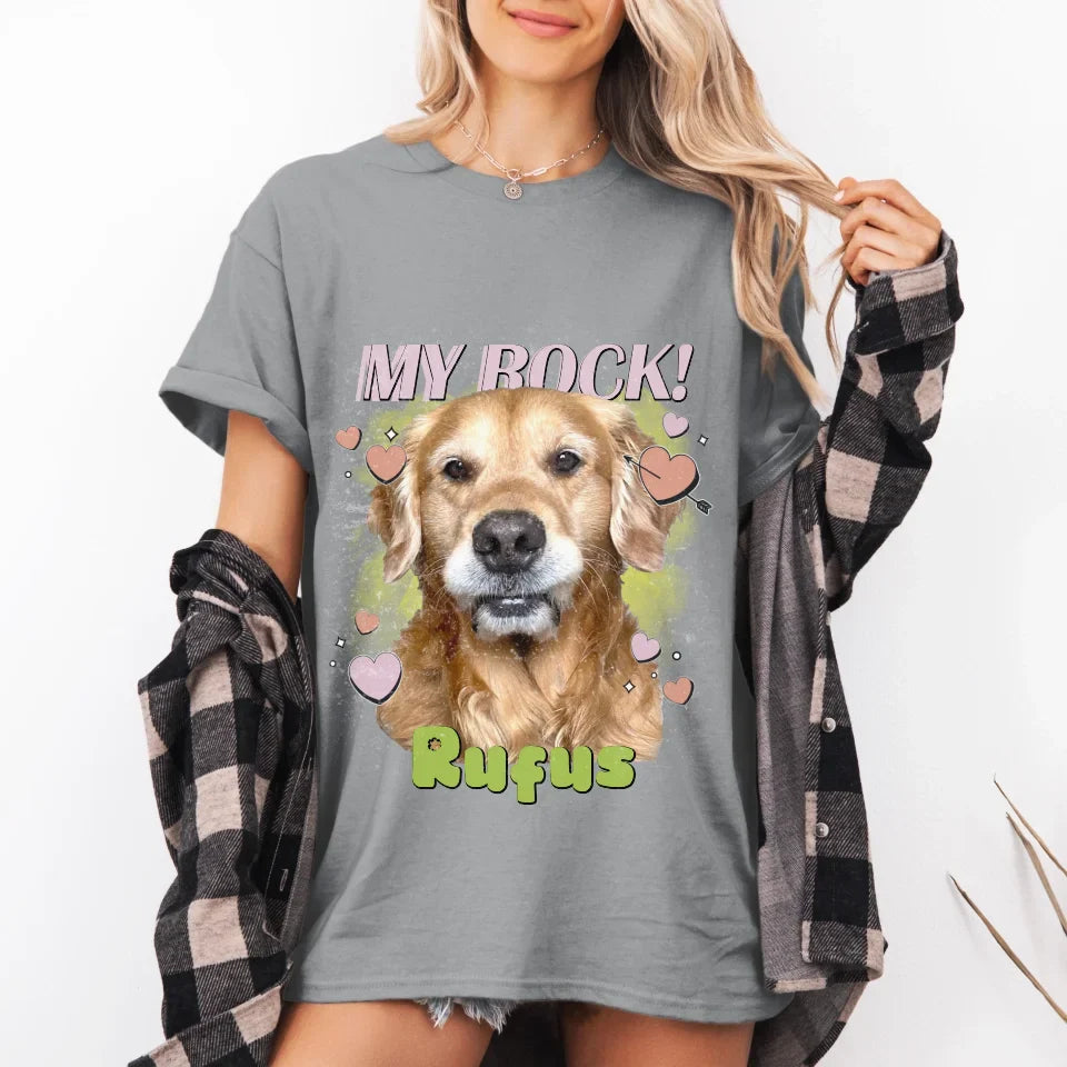 Personalized Love Hearts Pet Face T-shirt