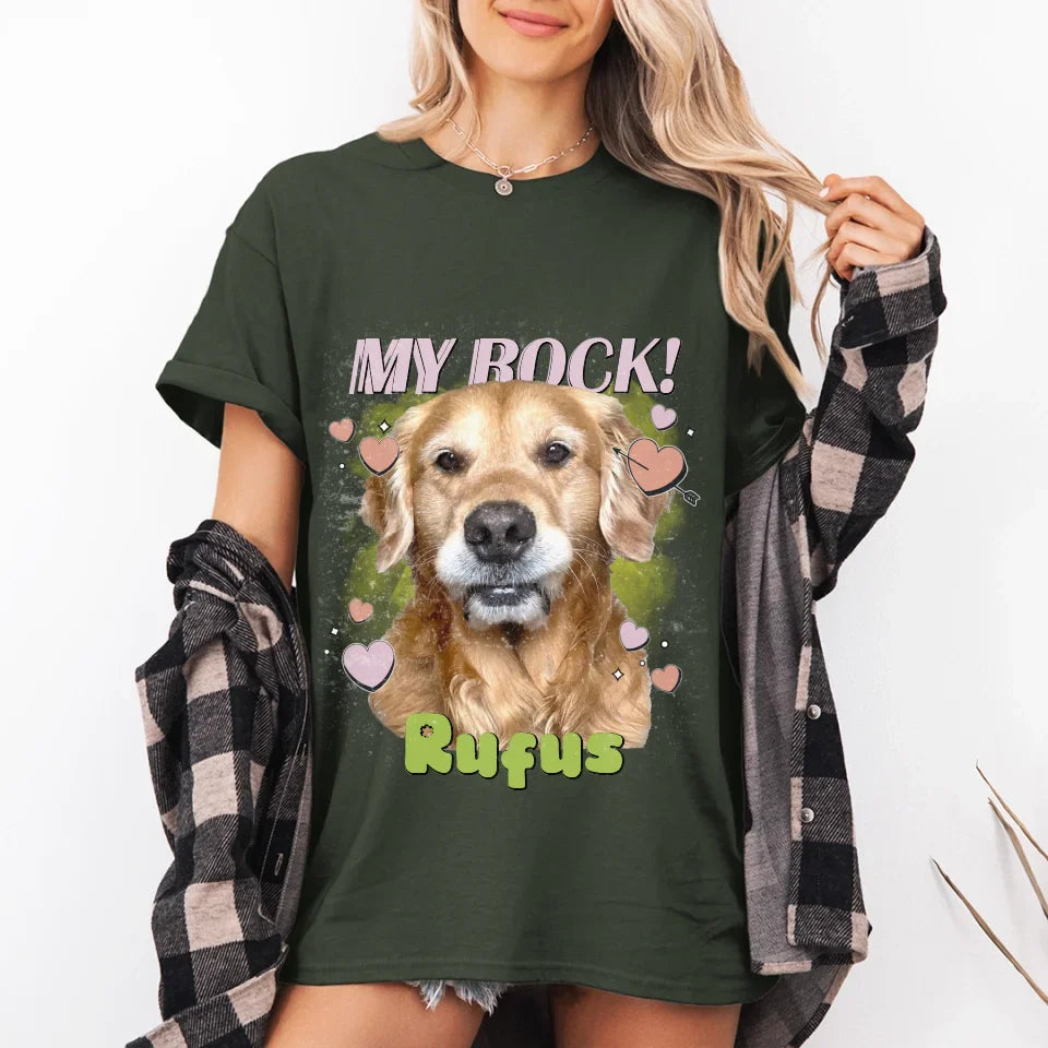 Personalized Love Hearts Pet Face T-shirt