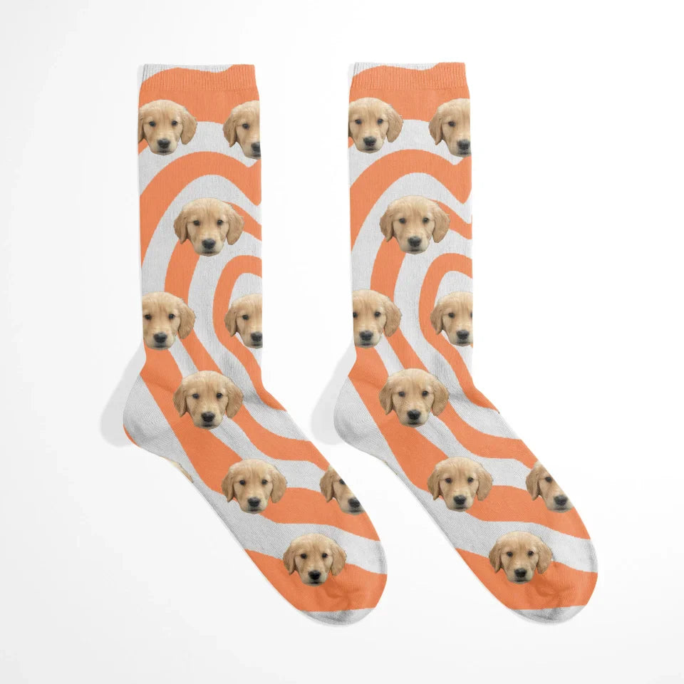 Personalized Illusion Pattern Pet Face Socks