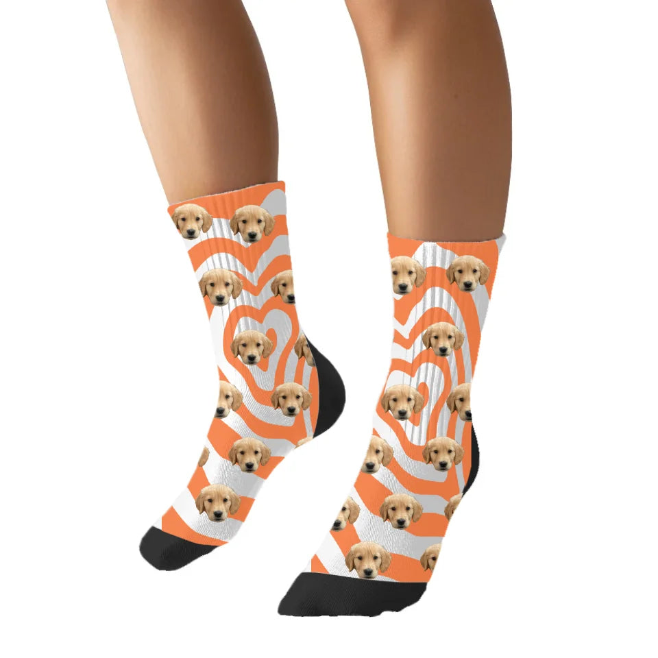 Personalized Illusion Pattern Pet Face Socks