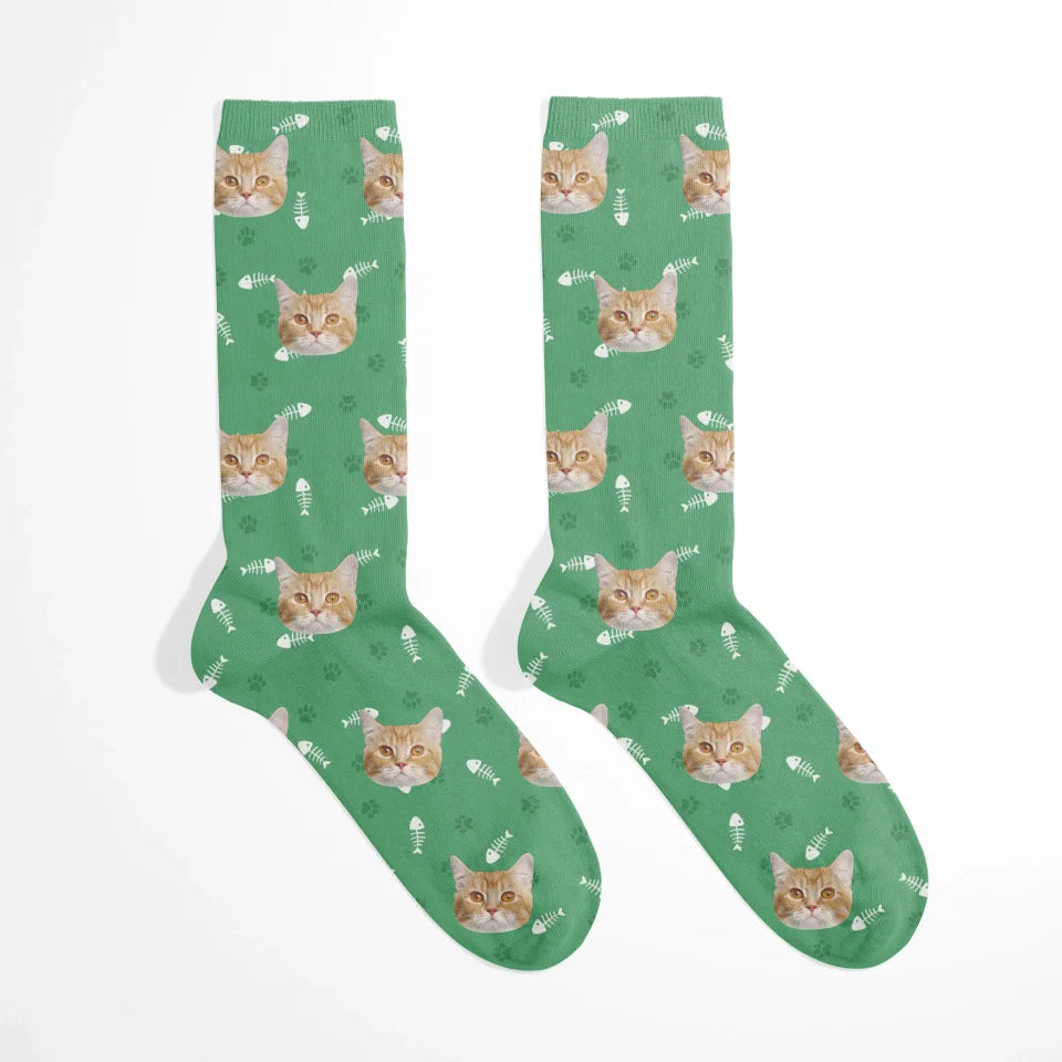 Personalized Cat Face Photo Blanket