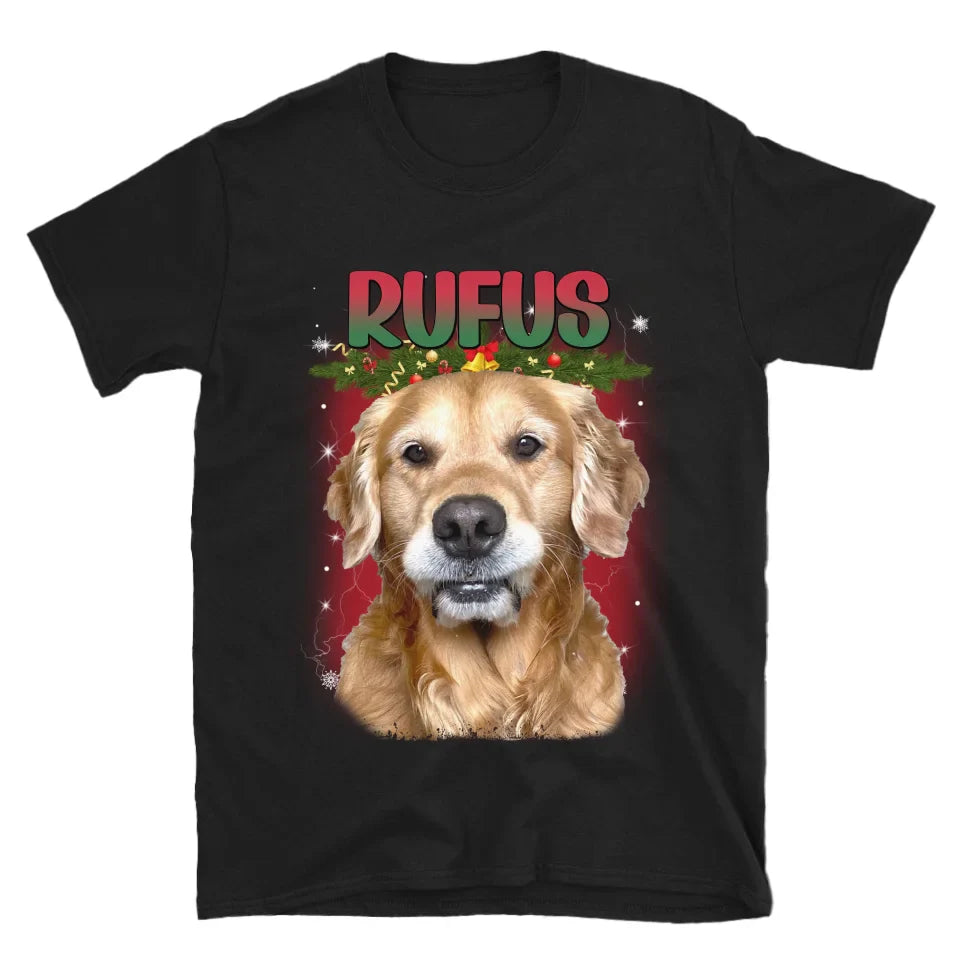 Personalized Christmas Custom Pet Photo T-Shirt