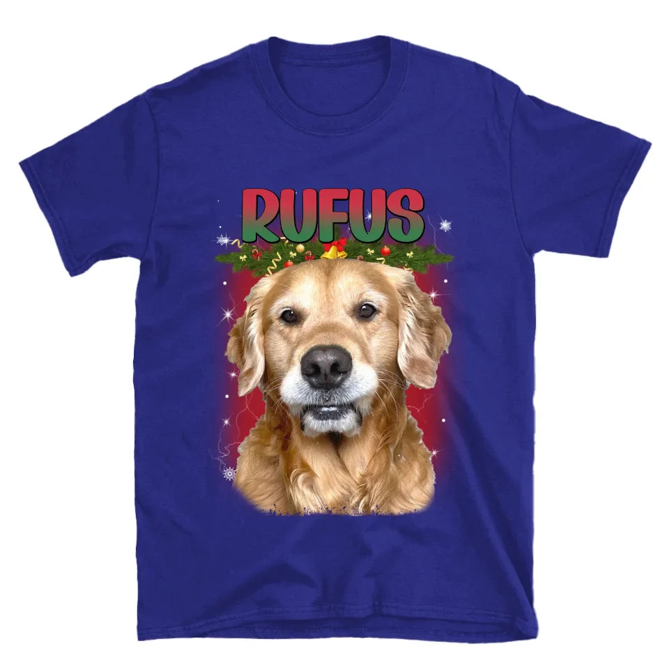 Personalized Christmas Custom Pet Photo T-Shirt