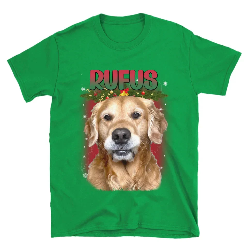 Personalized Christmas Custom Pet Photo T-Shirt