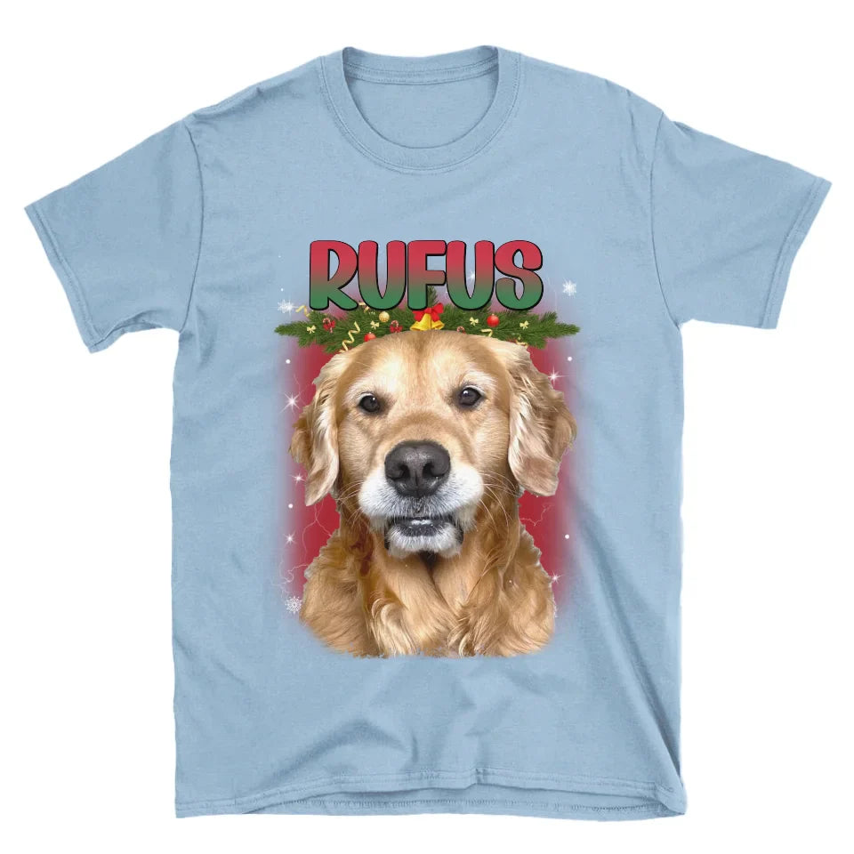 Personalized Christmas Custom Pet Photo T-Shirt