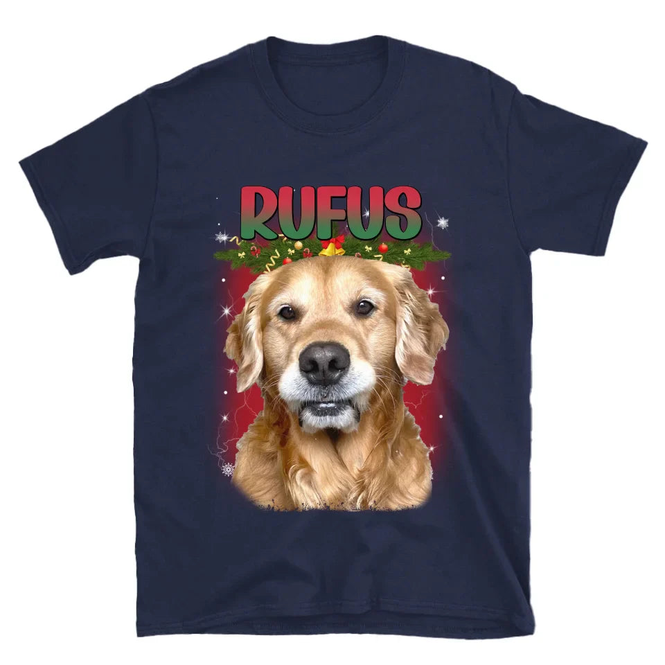 Personalized Christmas Custom Pet Photo T-Shirt