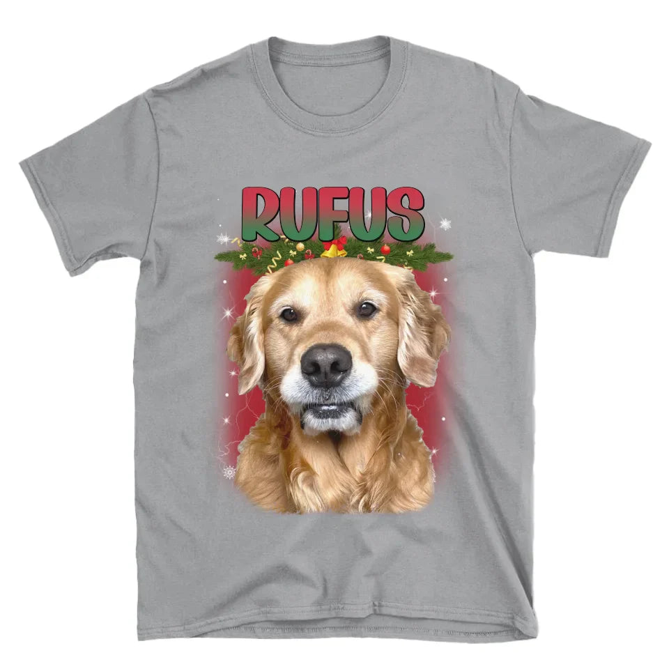 Personalized Christmas Custom Pet Photo T-Shirt