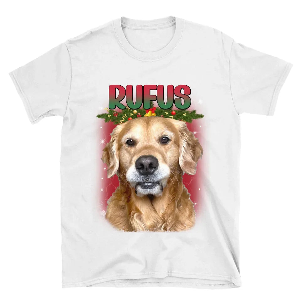 Personalized Christmas Custom Pet Photo T-Shirt
