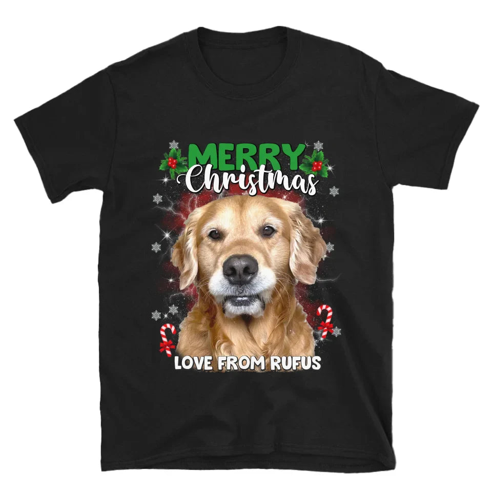 Personalized Christmas Pet Photo Upload T-Shirt