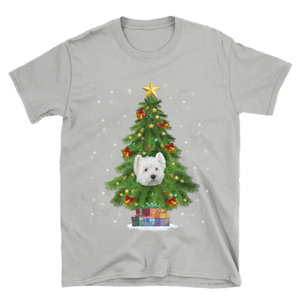 Personalized Christmas Tree Photo Upload T-Shirt