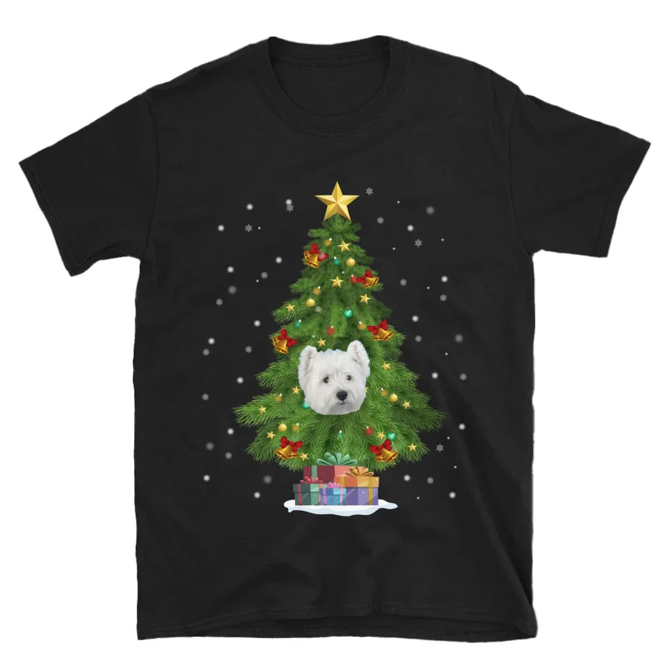 Personalized Christmas Tree Photo Upload T-Shirt