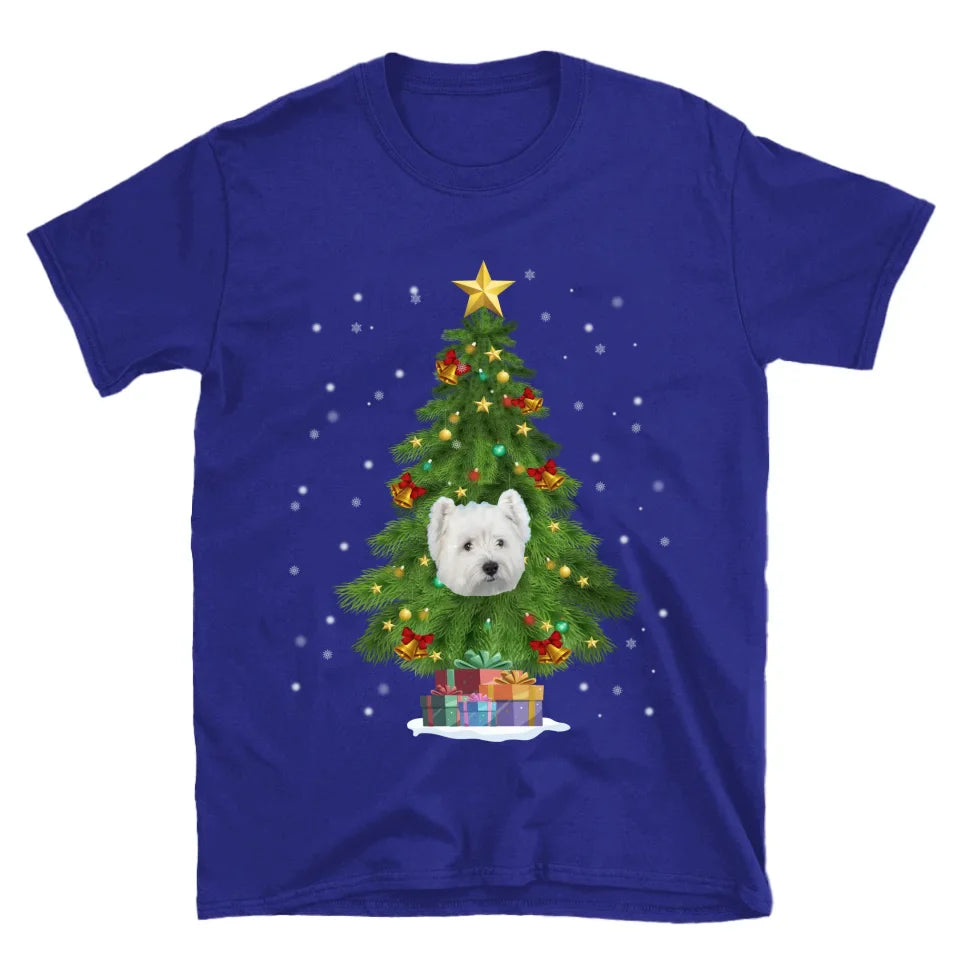 Personalized Christmas Tree Photo Upload T-Shirt