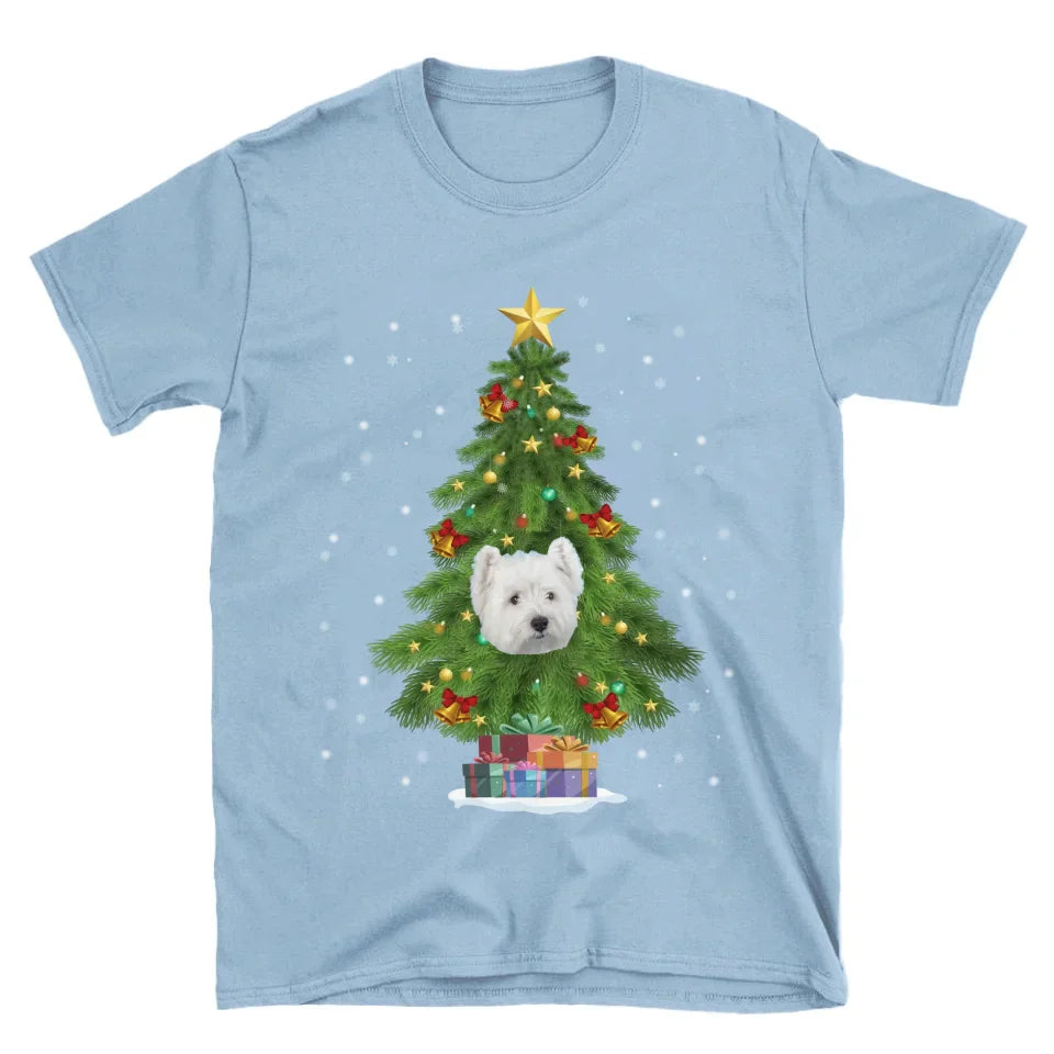 Personalized Christmas Tree Photo Upload T-Shirt