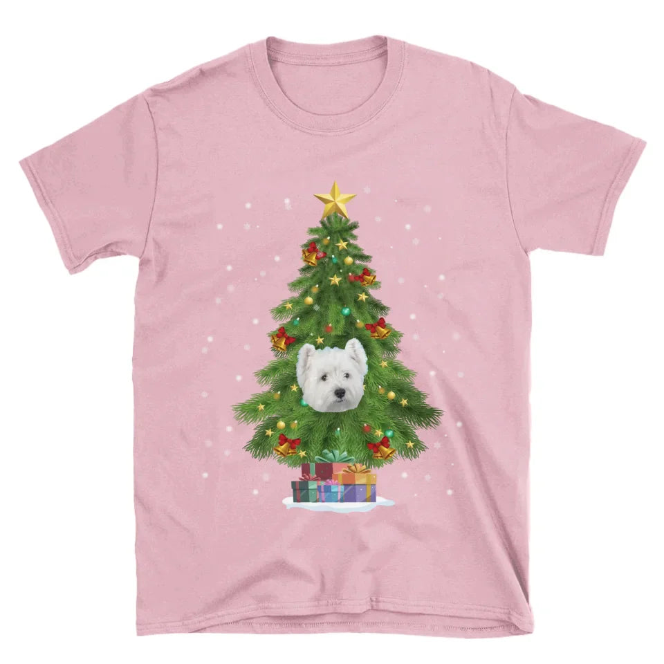 Personalized Christmas Tree Photo Upload T-Shirt