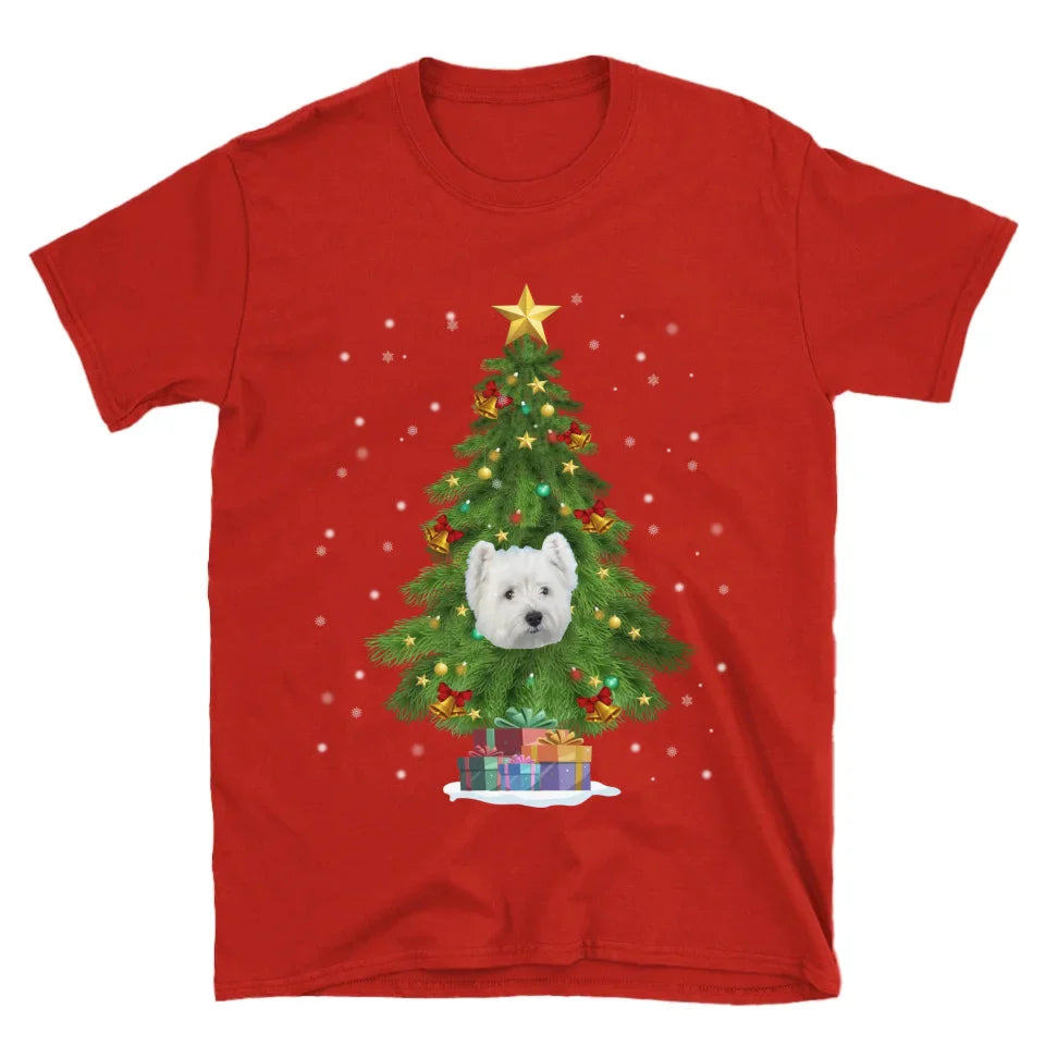 Personalized Christmas Tree Photo Upload T-Shirt